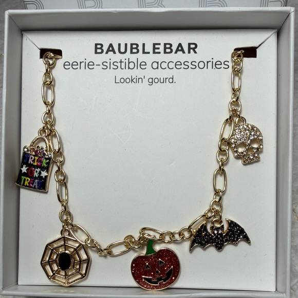 BaubleBar Gold Halloween Charm Necklace - Picture 3 of 6